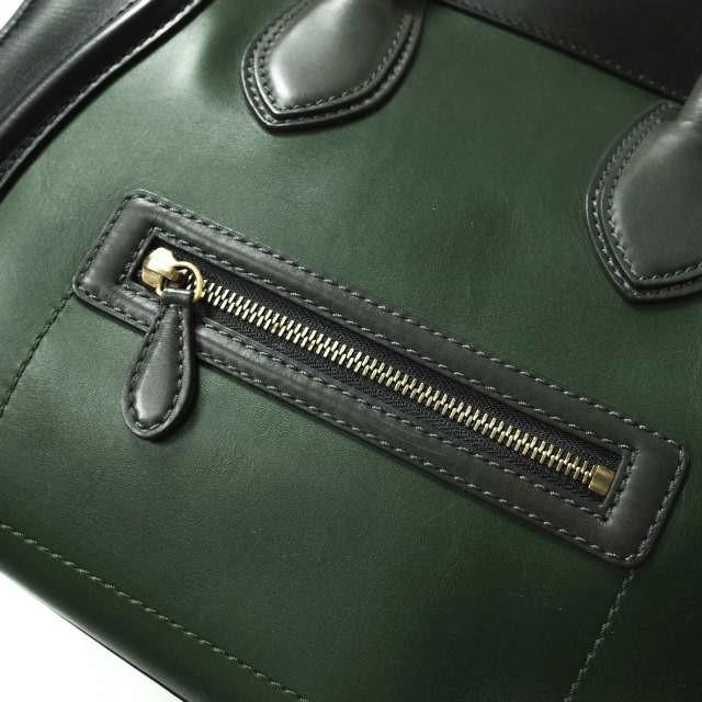 CELINE セリーヌ ラゲージミニショッパー F-AT-0171 F-UP-0171 Forest(グリーン/ブラック) Luggage スムースレザー ハンドバッグ g10131 |  | 04