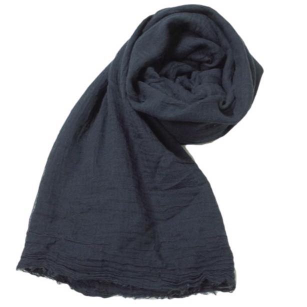 Faliero Sarti ファリエロサルティ イタリア製 大判ストール ネイビー マフラー ユニセックス g10141 | 