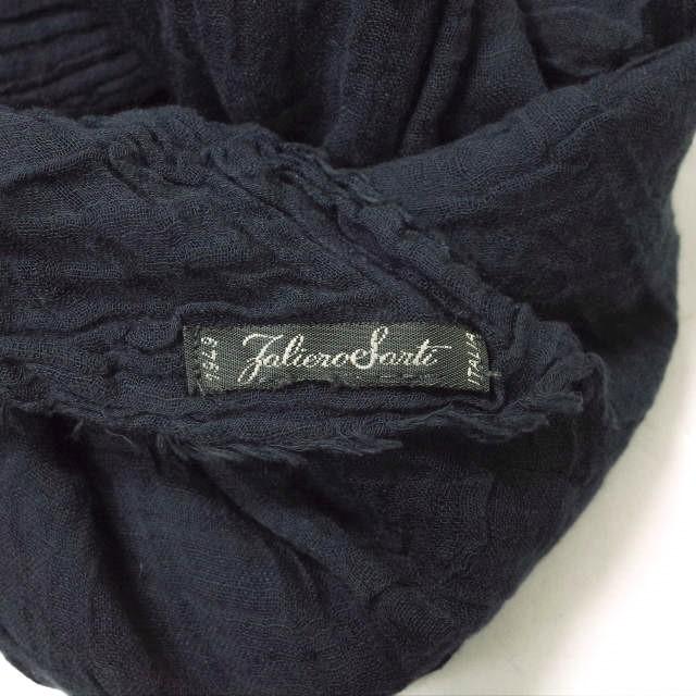 Faliero Sarti ファリエロサルティ イタリア製 大判ストール ネイビー マフラー ユニセックス g10141 |  | 02