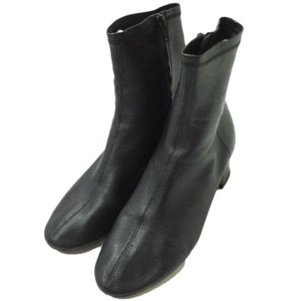 JVAM ジェーヴィーエーエム レザーサイドジップブーツ 38(24-24.5cm) BLACK ヒール シューズ g10165 | 