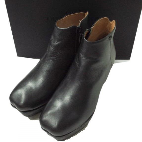 TRACEY NEULS トレーシーニュールズ BOLAN ウエッジソールサイドジップショートブーツ 39(24.5-25cm) BLACK HEART 35 WEDGE g10166 | 