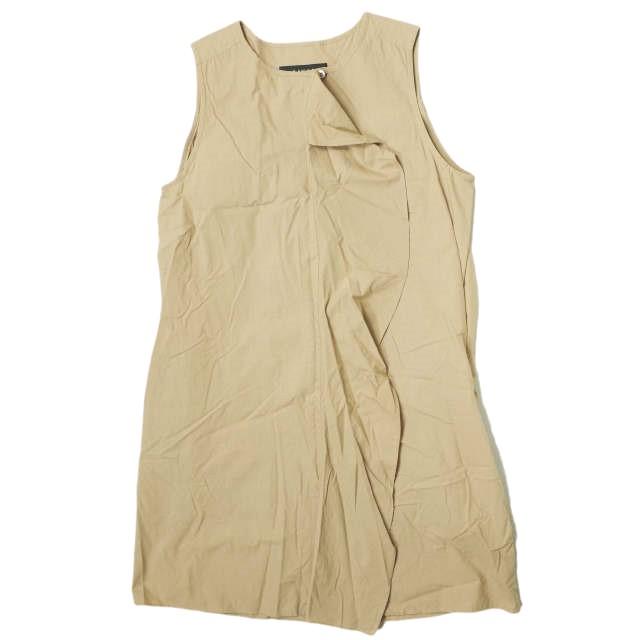 SACRA サクラ 日本製 ノースリーブフリルワンピース SD208041 38 ベージュ トップス g10170 | 