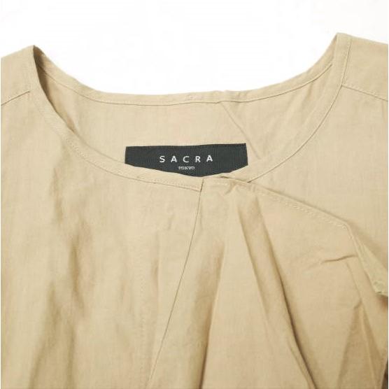 SACRA サクラ 日本製 ノースリーブフリルワンピース SD208041 38 ベージュ トップス g10170 |  | 03