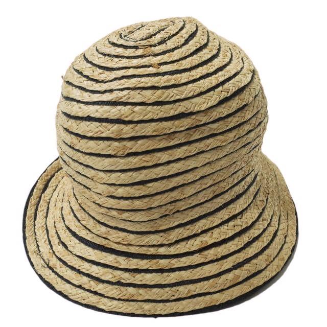 オートモード平田 H.at 日本製 ボーダーストローハット ONE SIZE ナチュラル/ブラック 麦わら帽子 カンカン帽 パナマハット 帽子 g10175 |  | 01