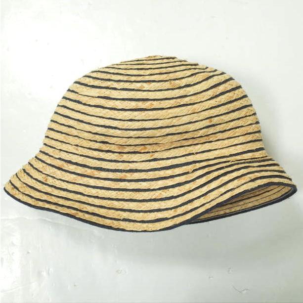 オートモード平田 H.at 日本製 ボーダーストローハット ONE SIZE ナチュラル/ブラック 麦わら帽子 カンカン帽 パナマハット 帽子 g10175 |  | 02