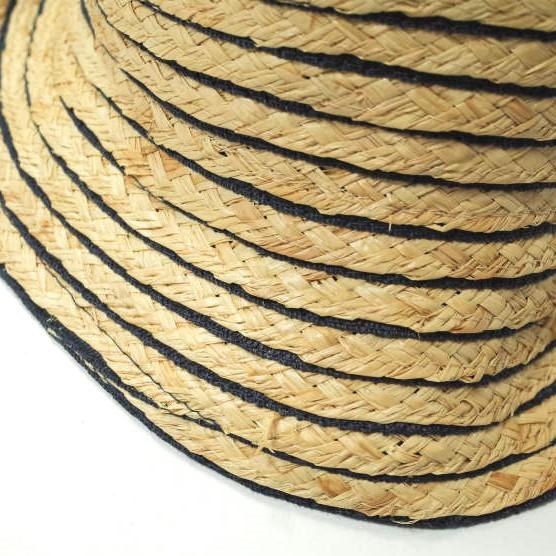 オートモード平田 H.at 日本製 ボーダーストローハット ONE SIZE ナチュラル/ブラック 麦わら帽子 カンカン帽 パナマハット 帽子 g10175 |  | 03