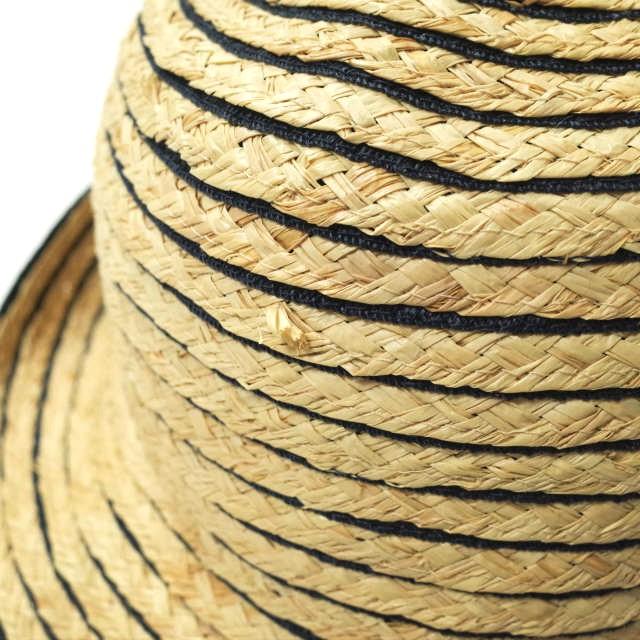 オートモード平田 H.at 日本製 ボーダーストローハット ONE SIZE ナチュラル/ブラック 麦わら帽子 カンカン帽 パナマハット 帽子 g10175 |  | 04