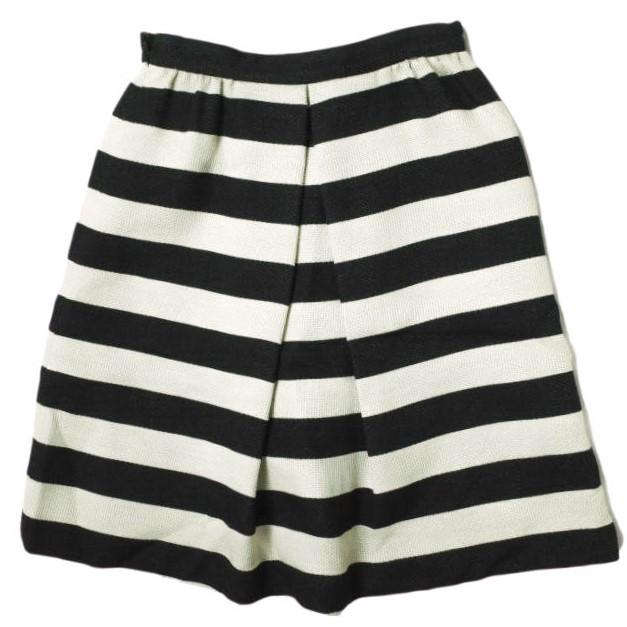 IENA イエナ 日本製 ウールアクリル ボーダースカート 09060900306030 36 ブラック/ベージュ 台形 ボトムス g10178 |  | 01