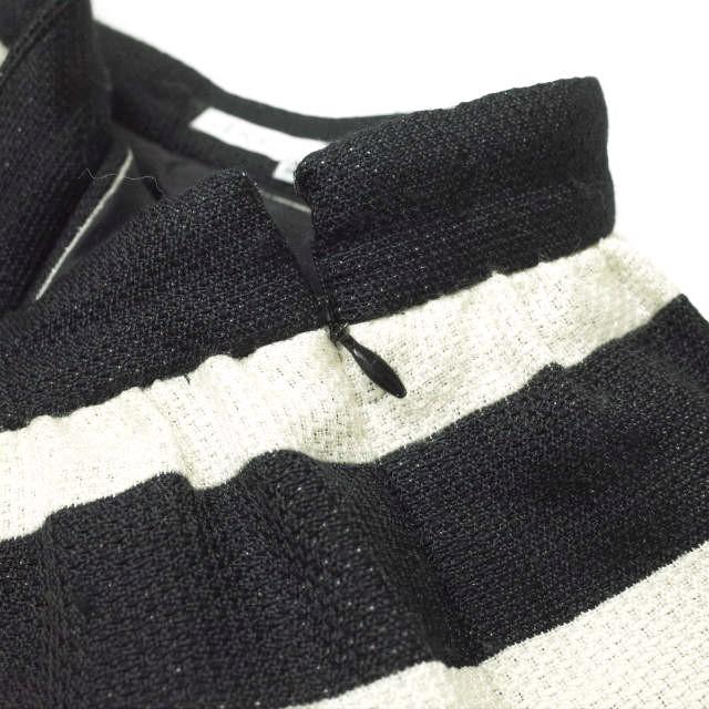 IENA イエナ 日本製 ウールアクリル ボーダースカート 09060900306030 36 ブラック/ベージュ 台形 ボトムス g10178 |  | 04