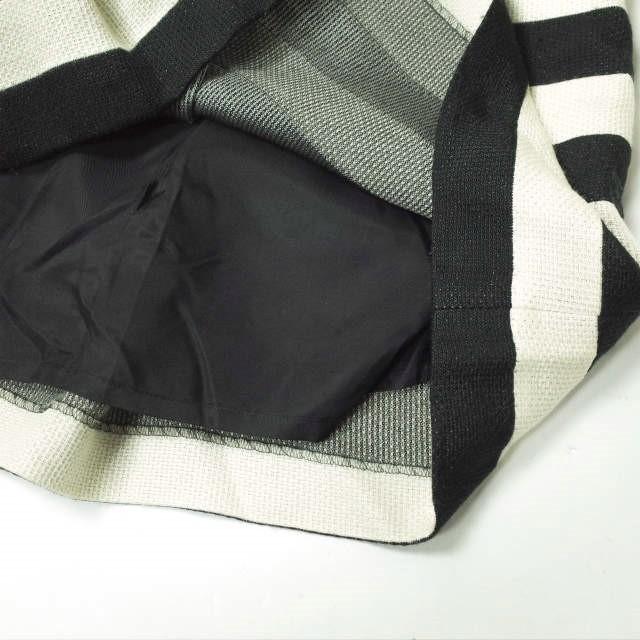 IENA イエナ 日本製 ウールアクリル ボーダースカート 09060900306030 36 ブラック/ベージュ 台形 ボトムス g10178 |  | 06