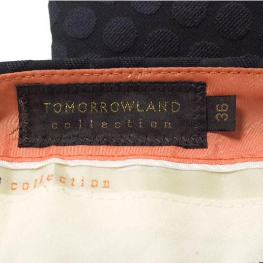 TOMORROWLAND Collection トゥモローランド コレクション ポルカドットノープリーツスラックス 13-04-31-04007 36 ネイビー パンツ g10181 |  | 02