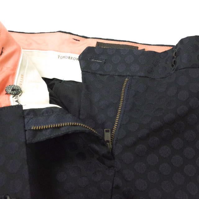 TOMORROWLAND Collection トゥモローランド コレクション ポルカドットノープリーツスラックス 13-04-31-04007 36 ネイビー パンツ g10181 |  | 04