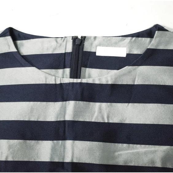 Ballsey ボールジィ 日本製 ノースリーブボーダーワンピース 11-06-41-06003 38 シルバー/ネイビー TOMORROWLAND ドレス トップス g10184 |  | 03