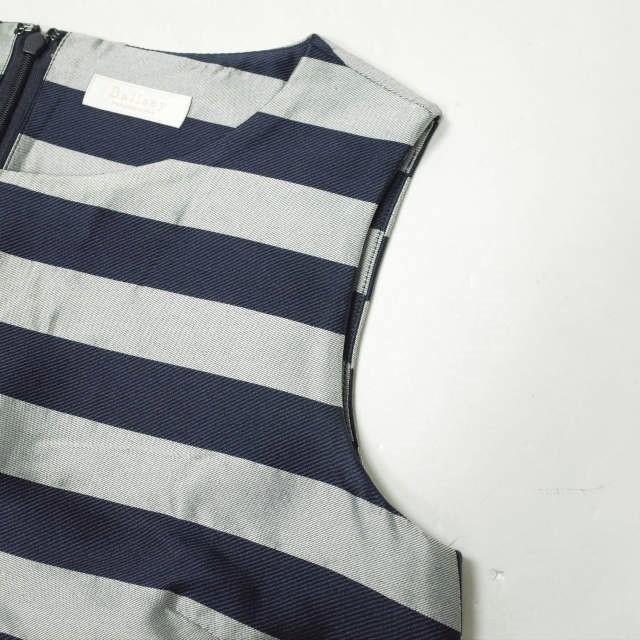 Ballsey ボールジィ 日本製 ノースリーブボーダーワンピース 11-06-41-06003 38 シルバー/ネイビー TOMORROWLAND ドレス トップス g10184 |  | 04