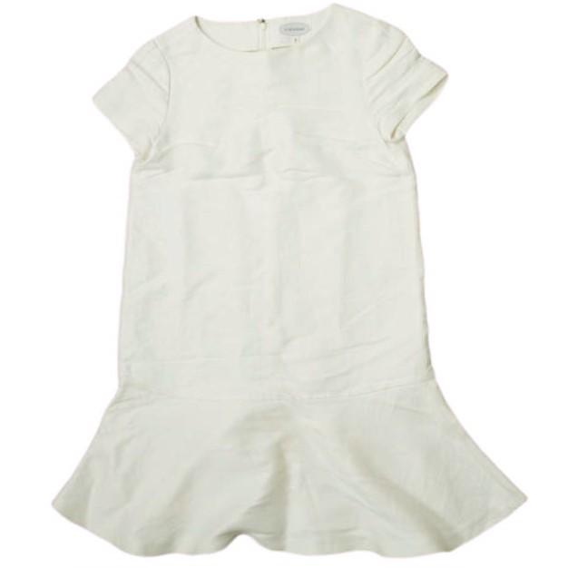 J＆M Davidson ジェイアンドエムデヴィッドソン 日本製 コットンリネン ショートスリーブワンピース 8366-20128 6 ホワイト ドレス g10203 | 