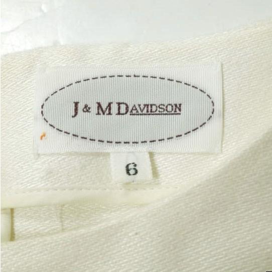 J＆M Davidson ジェイアンドエムデヴィッドソン 日本製 コットンリネン ショートスリーブワンピース 8366-20128 6 ホワイト ドレス g10203 |  | 02