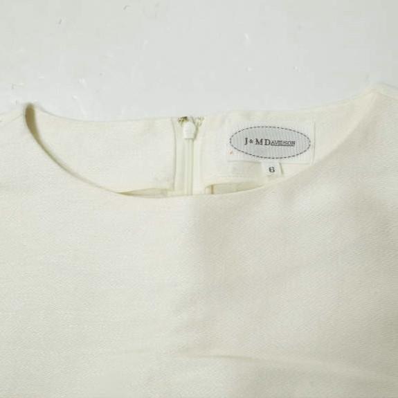 J＆M Davidson ジェイアンドエムデヴィッドソン 日本製 コットンリネン ショートスリーブワンピース 8366-20128 6 ホワイト ドレス g10203 |  | 03