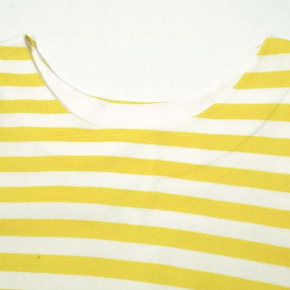 J＆M Davidson ジェイアンドエムデヴィッドソン ボーダーノースリーブコットンニットワンピース 556-17001 S イエロー ドレス g10206 |  | 03