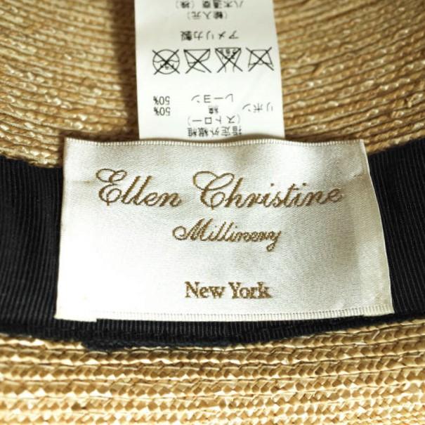 ELLEN CHRISTINE エレンクリスティーン アメリカ製 ポークパイストローハット Free ナチュラル IENA 麦わら帽子 カンカン帽 帽子 g10209 |  | 06