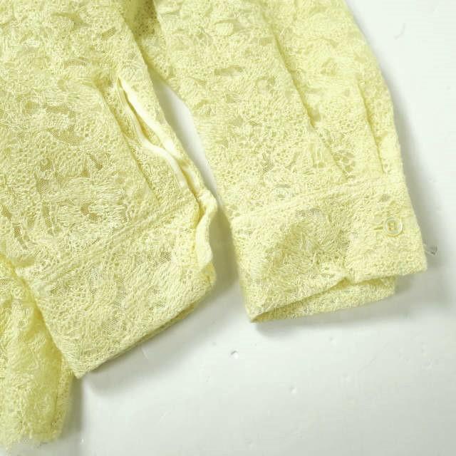 Drawer ドゥロワー 22AW 日本製 FALL1 レースヘムスカラップブラウス 6521-299-1022 36 イエロー クルーネック プルオーバー シャツ g10267 |  | 04