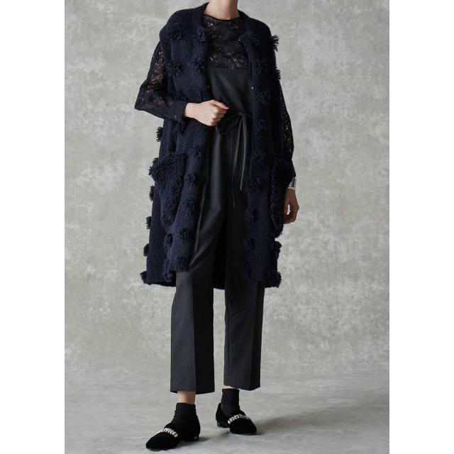 Drawer ドゥロワー 22AW 日本製 FALL1 レースヘムスカラップブラウス