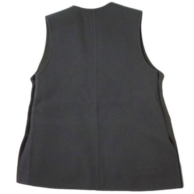 Drawer ドゥロワー 21AW 日本製 ウールリバーコンビベスト 6521-234-0927 38 ブラウン/チャコールグレー リバーシブル サイドボタン g10272 |  | 01