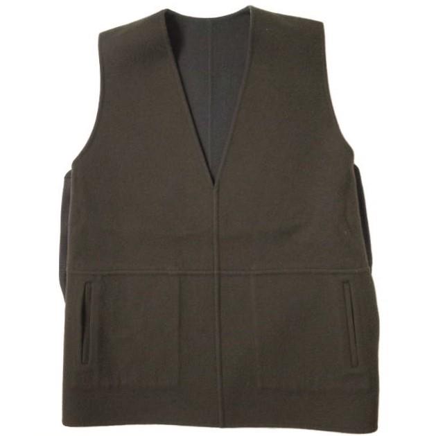 Drawer ドゥロワー 21AW 日本製 ウールリバーコンビベスト 6521-234-0927 38 ブラウン/チャコールグレー リバーシブル サイドボタン g10272 |  | 02