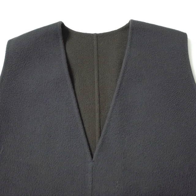 Drawer ドゥロワー 21AW 日本製 ウールリバーコンビベスト 6521-234-0927 38 ブラウン/チャコールグレー リバーシブル サイドボタン g10272 |  | 04