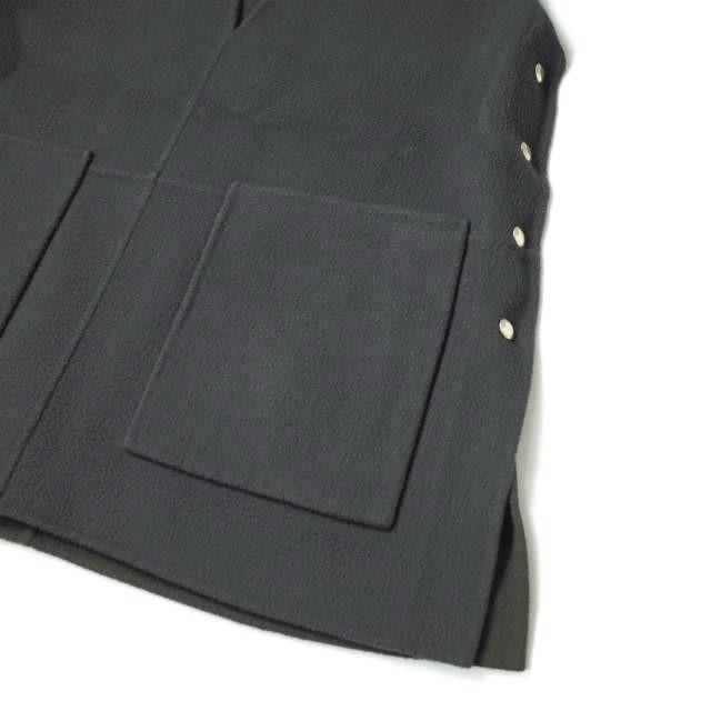 Drawer ドゥロワー 21AW 日本製 ウールリバーコンビベスト 6521-234-0927 38 ブラウン/チャコールグレー リバーシブル サイドボタン g10272 |  | 06