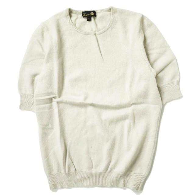 Drawer ドゥロワー カシミヤ14G ショートスリーブプルオーバー 6518  