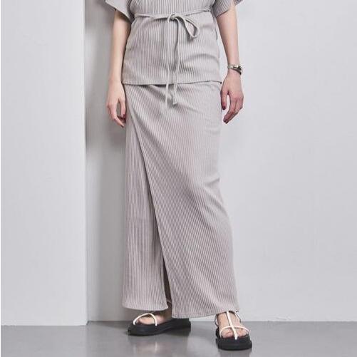 BASERANGE ベースレンジ ポルトガル製 BRIG オーガニックコットン ロングラップスカート 1577-343-1174 XS GRAY リブ ボトムス g10308 |  | 02