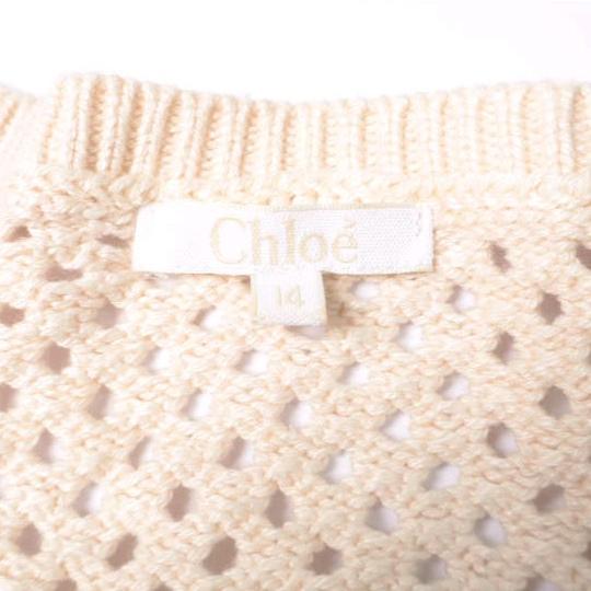 Chloe クロエ クロシェ編み コットンレーヨン クルーネックニット 14 PINK BEIGE セーター トップス g10339 |  | 02