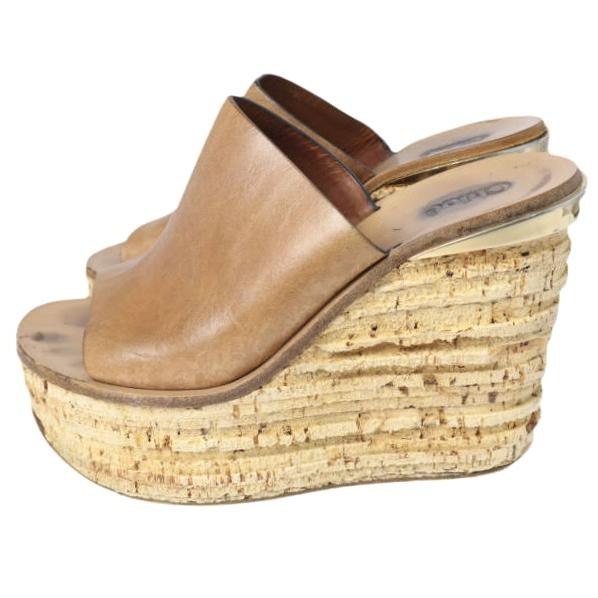 Chloe クロエ カミーユ ウエッジソールレザーサンダル CH22562 37.5