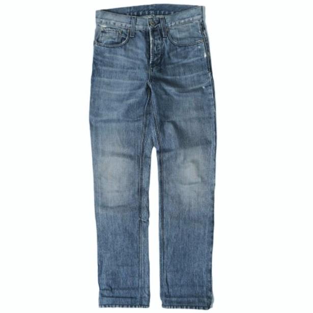 KSUBI スビ アメリカ製 DEE DEE ダメージ加工スリムストレートデニムパンツ 28 Vintage Indigo ボタンフライ ジーンズ TSUBI ボトムス | 