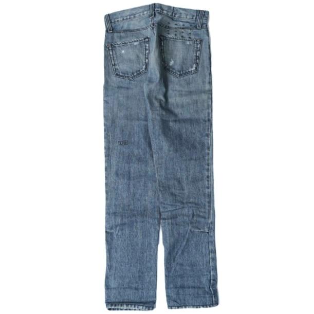 KSUBI スビ アメリカ製 DEE DEE ダメージ加工スリムストレートデニムパンツ 28 Vintage Indigo ボタンフライ ジーンズ TSUBI ボトムス |  | 01