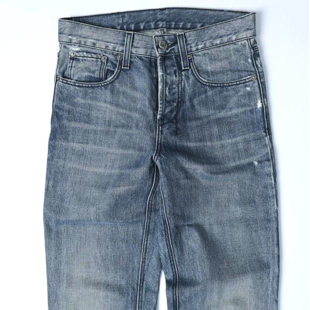 KSUBI スビ アメリカ製 DEE DEE ダメージ加工スリムストレートデニムパンツ 28 Vintage Indigo ボタンフライ ジーンズ TSUBI ボトムス |  | 02