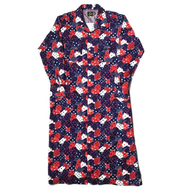 Needles ニードルス 22AW 日本製 Classic Shirt Dress クラシックシャツドレス ?LQ157 2 NAVY/RED ワンピース ワンナップカラー g10386 | 