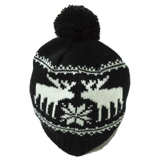 新品 STARZONE NORWAY DESIGN ボンボン付き ノルディック柄ニットキャップ BLACK/WHITE NORGE ニット帽 ワッチキャップ ビーニー g10395 |  | 02