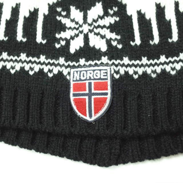新品 STARZONE NORWAY DESIGN ボンボン付き ノルディック柄ニットキャップ BLACK/WHITE NORGE ニット帽 ワッチキャップ ビーニー g10395 |  | 04