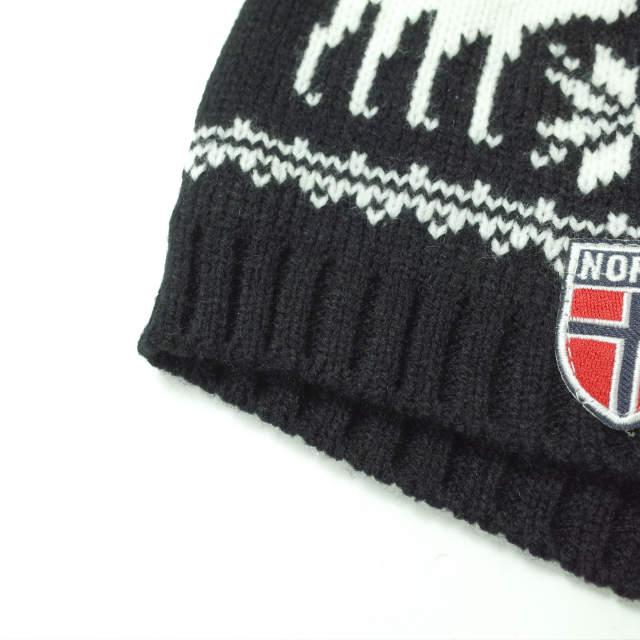 新品 STARZONE NORWAY DESIGN ボンボン付き ノルディック柄ニットキャップ BLACK/WHITE NORGE ニット帽 ワッチキャップ ビーニー g10395 |  | 05