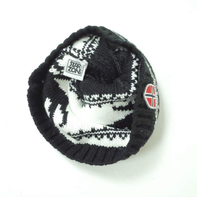 新品 STARZONE NORWAY DESIGN ボンボン付き ノルディック柄ニットキャップ BLACK/WHITE NORGE ニット帽 ワッチキャップ ビーニー g10395 |  | 06