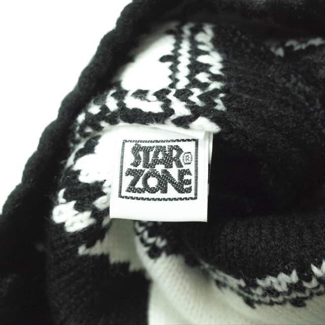 新品 STARZONE NORWAY DESIGN ボンボン付き ノルディック柄ニットキャップ BLACK/WHITE NORGE ニット帽 ワッチキャップ ビーニー g10395 |  | 07