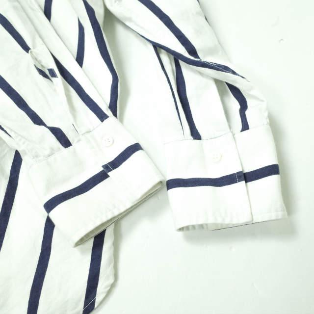 UNUSED アンユーズド 18AW 日本製 STRIPE SHIRTS コットンシルクストライプシャツ US1486 0 ホワイト/ネイビー 長袖 バックスリット g10410 |  | 05