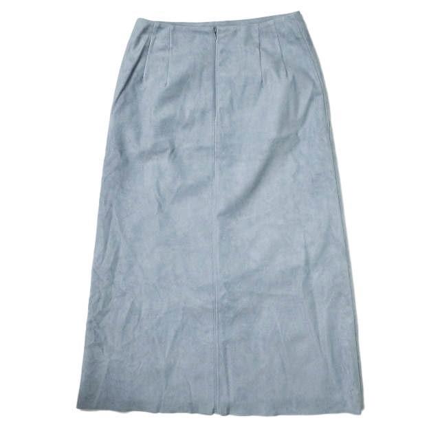 Demi-Luxe BEAMS デミルクス ビームス 19AW 日本製 エコスエードスカート 68-27-0456-126 38 ブルー スリット ロング Aライン g10440 |  | 01