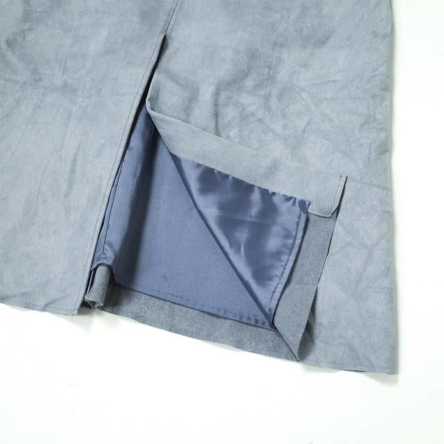 Demi-Luxe BEAMS デミルクス ビームス 19AW 日本製 エコスエードスカート 68-27-0456-126 38 ブルー スリット ロング Aライン g10440 |  | 03