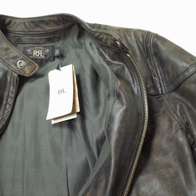 新品 RRL ダブルアールエル 21SS Slim Fit Leather Moto Jacket 新品 RRL ダブルアールエル 21SS Slim Fit Leather Moto Jacket