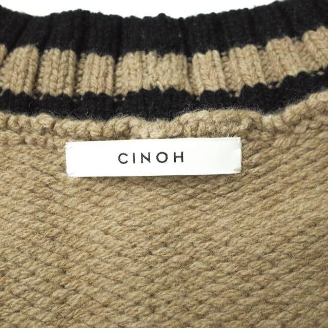 CINOH チノ 18AW V Neck Leather Pocket Knit Vネックレザーポケットニット 18WKN032 ベージュ セーター スリット ウール ロング g10569 |  | 02