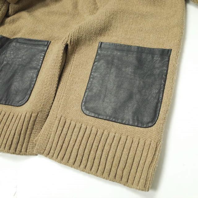 CINOH チノ 18AW V Neck Leather Pocket Knit Vネックレザーポケットニット 18WKN032 ベージュ セーター スリット ウール ロング g10569 |  | 05