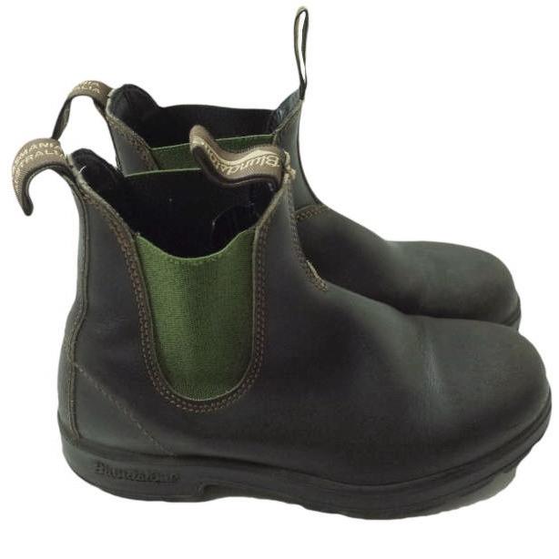 BLUNDSTONE ブランドストーン サイドゴアブーツ 000326 UK3(22.5-23cm) ダークブラウン/グリーン 撥水 オイルドレザー シューズ g10584 |  | 02