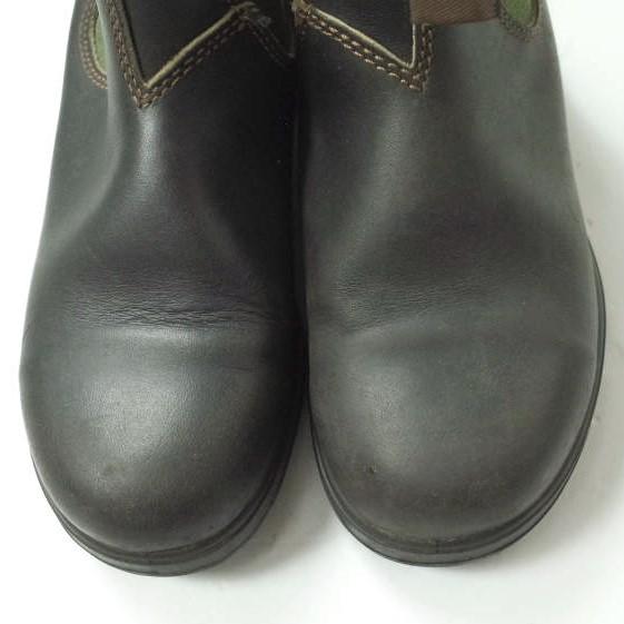 BLUNDSTONE ブランドストーン サイドゴアブーツ 000326 UK3(22.5-23cm) ダークブラウン/グリーン 撥水 オイルドレザー シューズ g10584 |  | 04